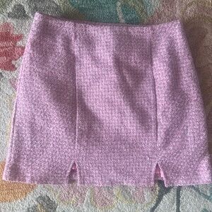 Blue Rain Pink Mini Pencil Skirt with Slit